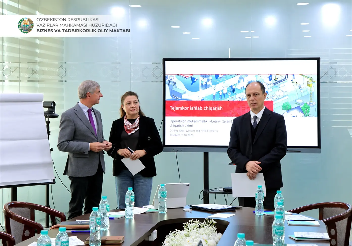Biznes va tadbirkorlik oliy maktabida tejamkor ishlab chiqarish vositalaridan foydalanish boʻyicha bir haftalik amaliy mashgʻulotlar dasturi boshlandi